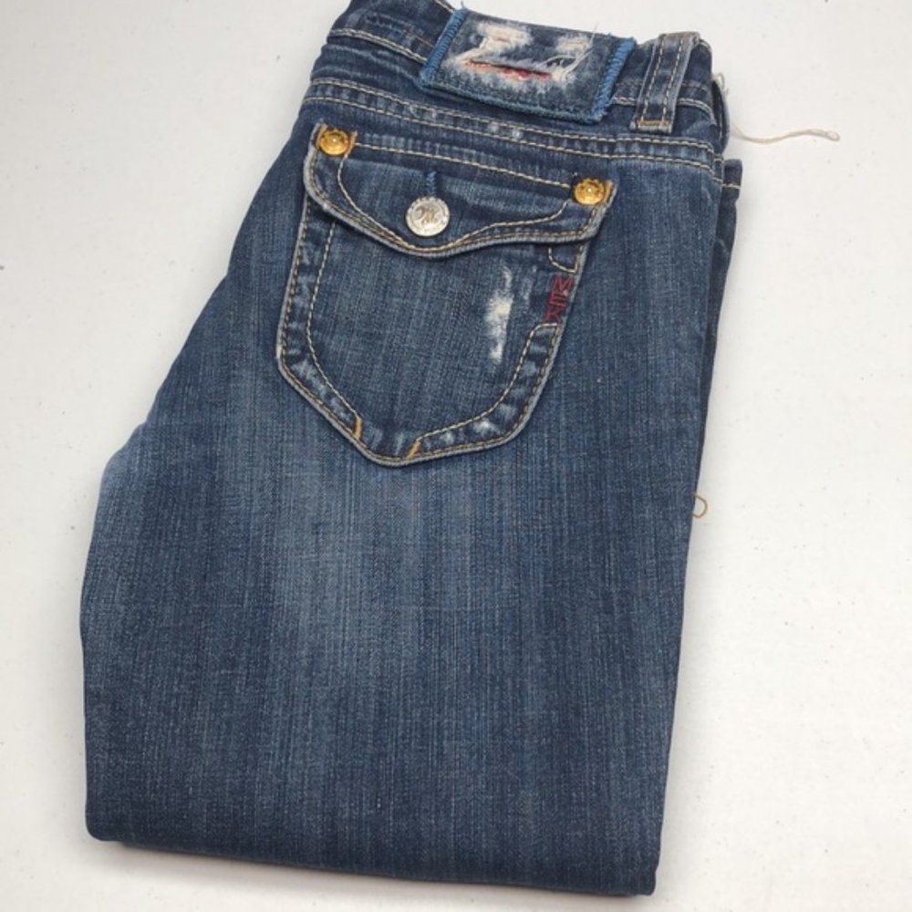 PREMIUM HANDCRAFTED MEK DENIM NEW YORK BOOT JEANS 27x34 ⭐️